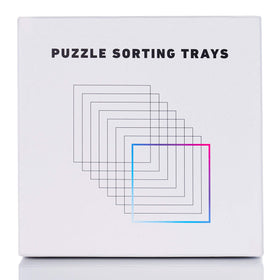 Tidyboss stackable puzzle trays for organized sorting by color, pattern, and shape.
