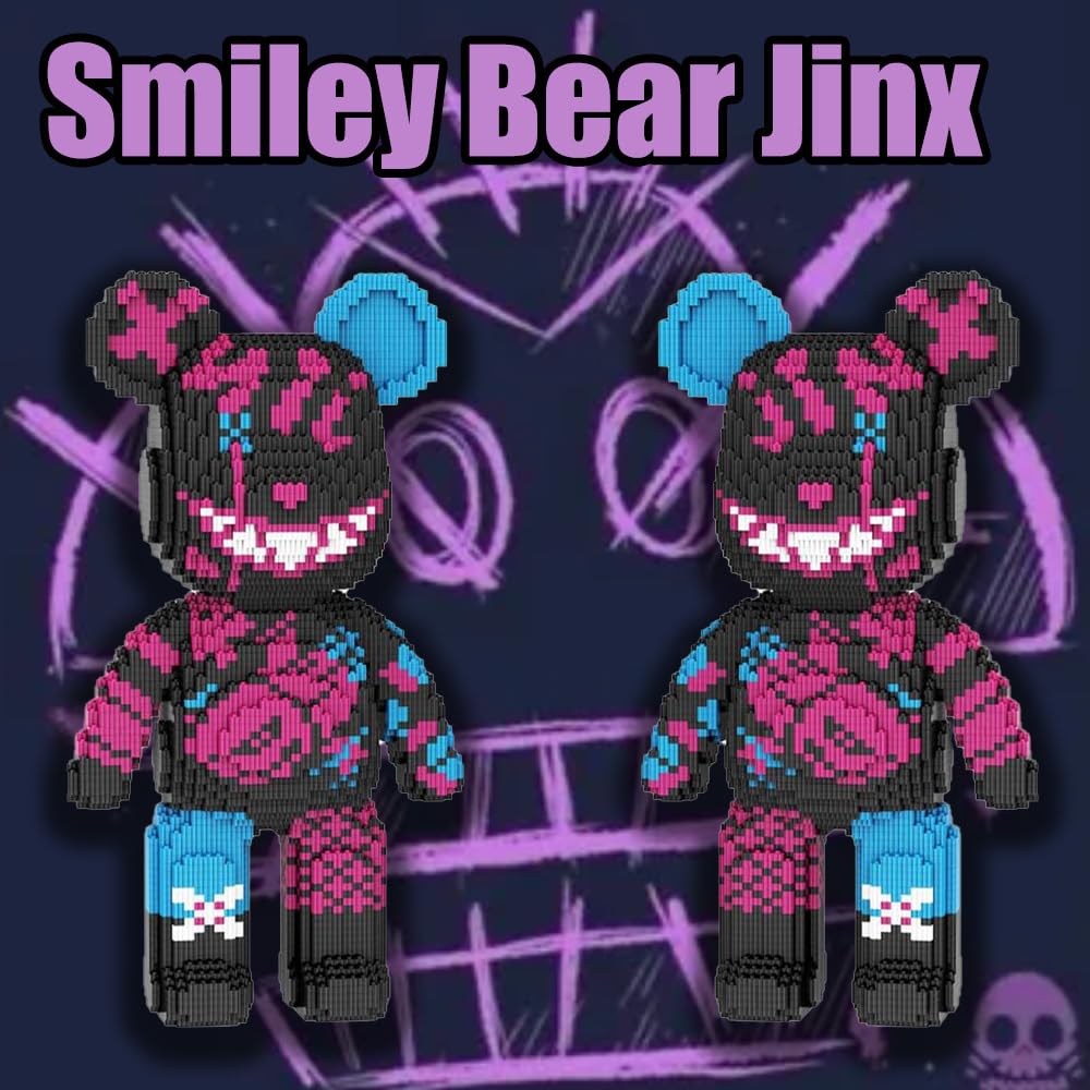 Close-up of the bear's scar and graffiti accents for decor-ready drama.