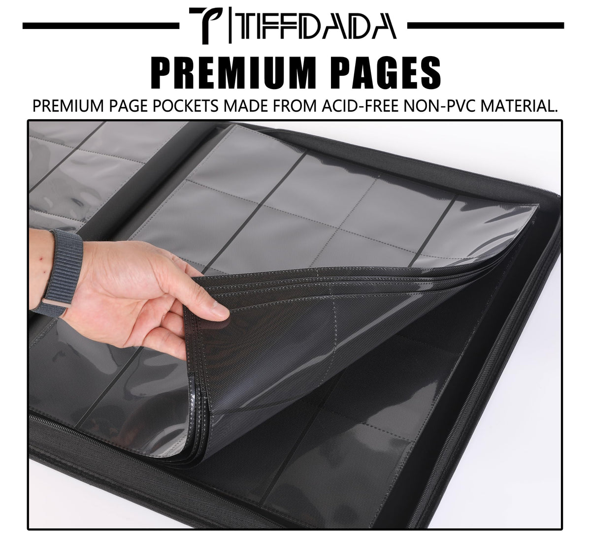 TIFFDADA padded interior protects cards from dust and moisture.