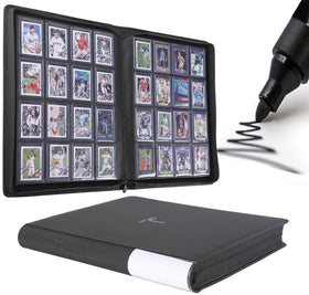 TIFFDADA top-loader binder front view shows secure 16-pocket organization.