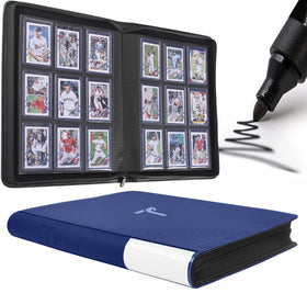 TIFFDADA top-loader binder with 9-pocket front view showing organized card storage