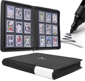 TIFFDADA Top Loader Binder open with nine-pocket page for organized storage up to 360 cards.