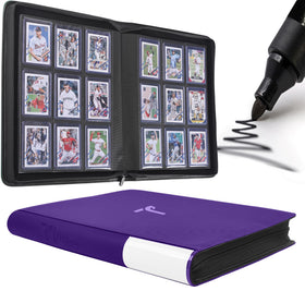 TIFFDADA top loader binder full collection displaying 360-card capacity for organized sports cards