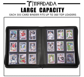 TIFFDADA top loader binder side-loading design enabling easy card insertion