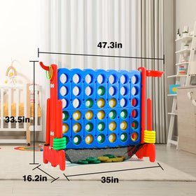 Tigasy Giant 4-Row Game with 42 jumbo rings boosts interactive play