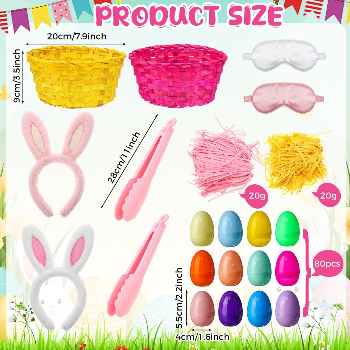 Tigeen bunny headbands worn during blindfold egg race enhance focus and fun.