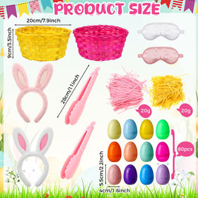 Tigeen bunny headbands worn during blindfold egg race enhance focus and fun.