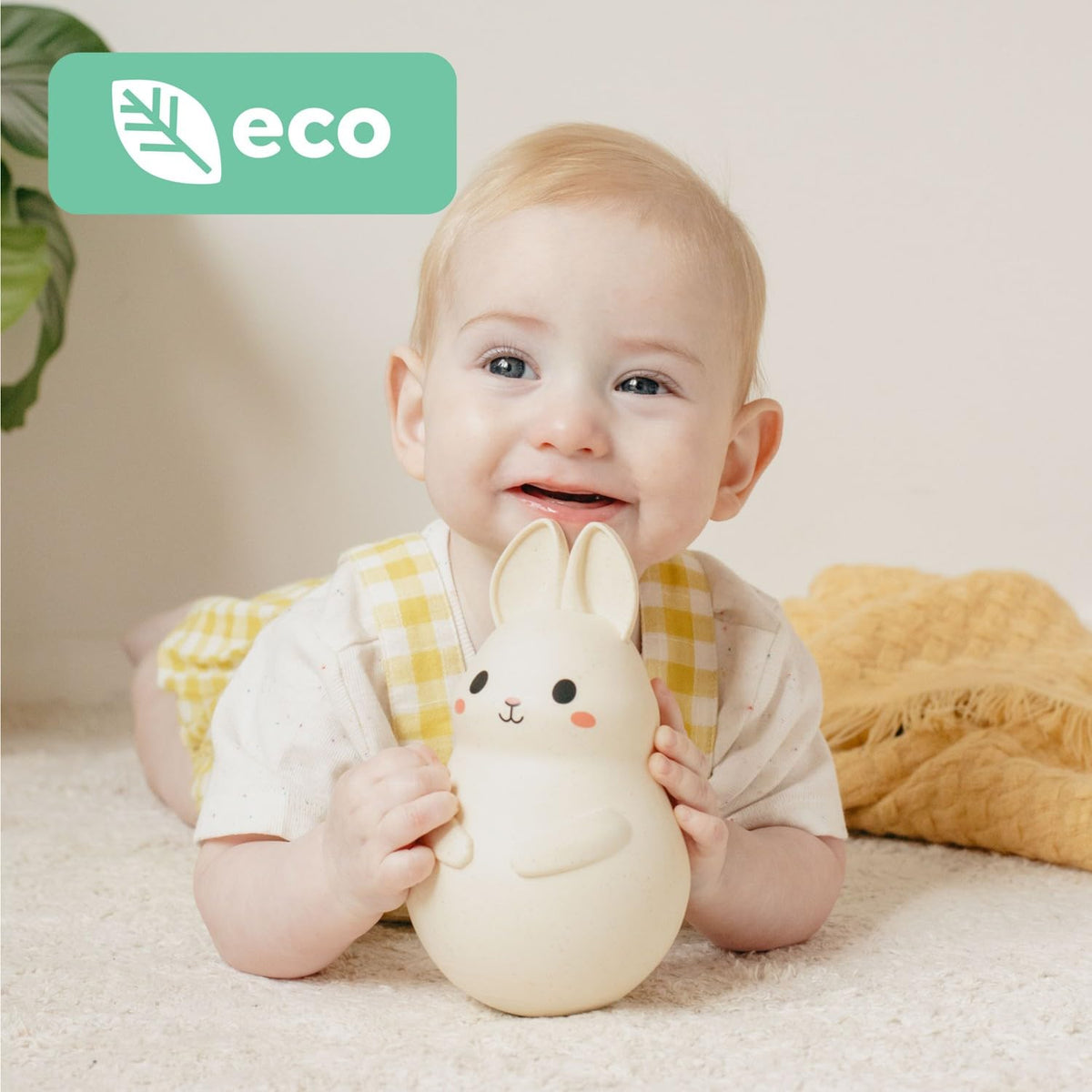 Tiger Tribe Roly Poly Bunny: ideal baby shower gift for newborns.