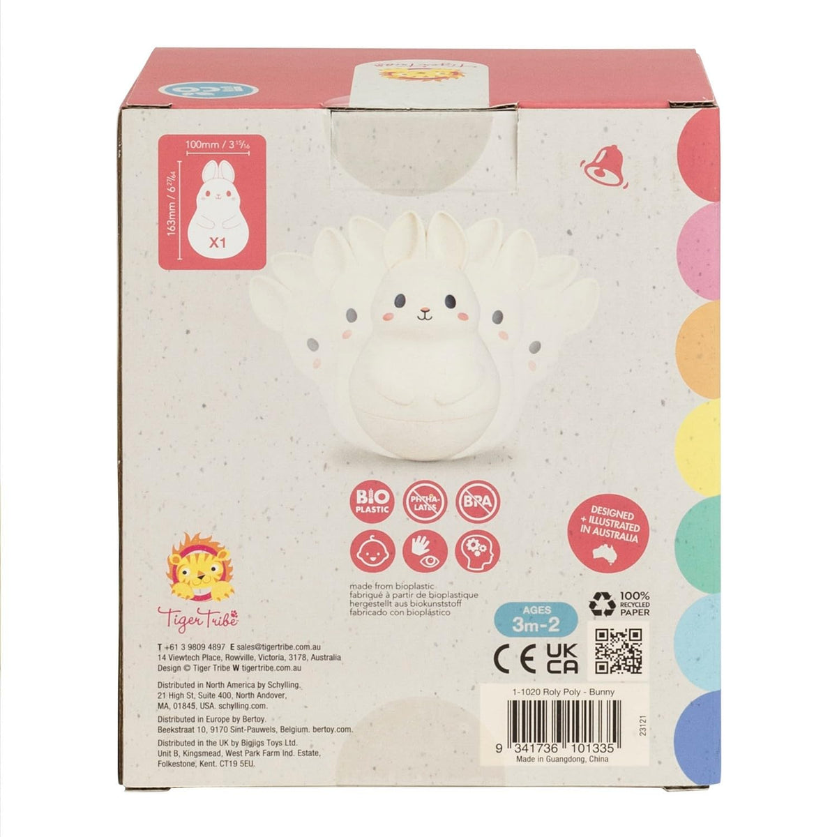 Tiger Tribe Roly Poly Bunny: compact design for on-the-go baby play sessions.