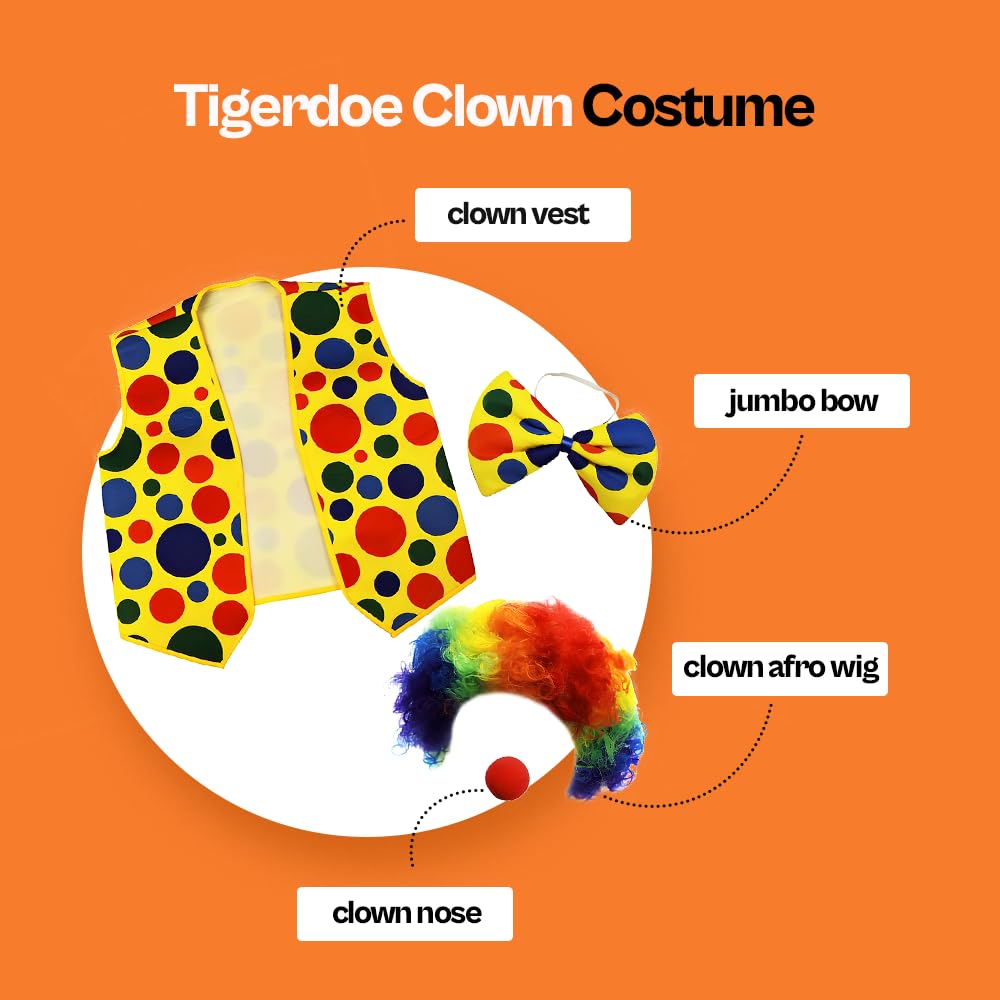 Tigerdoe jumbo clown bow tie adds oversized whimsy to costumes