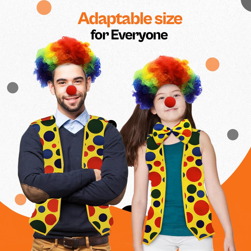 Tigerdoe clown vest colorful, ideal layering piece for festive party outfits