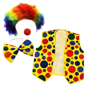 Tigerdoe clown wig with colorful Afro, ideal for party costumes and bold photo moments