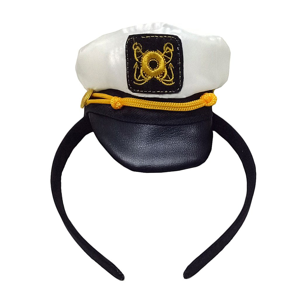 Tigerdoe Mini Sailor Hat Headbands worn by a child for playful costume style.