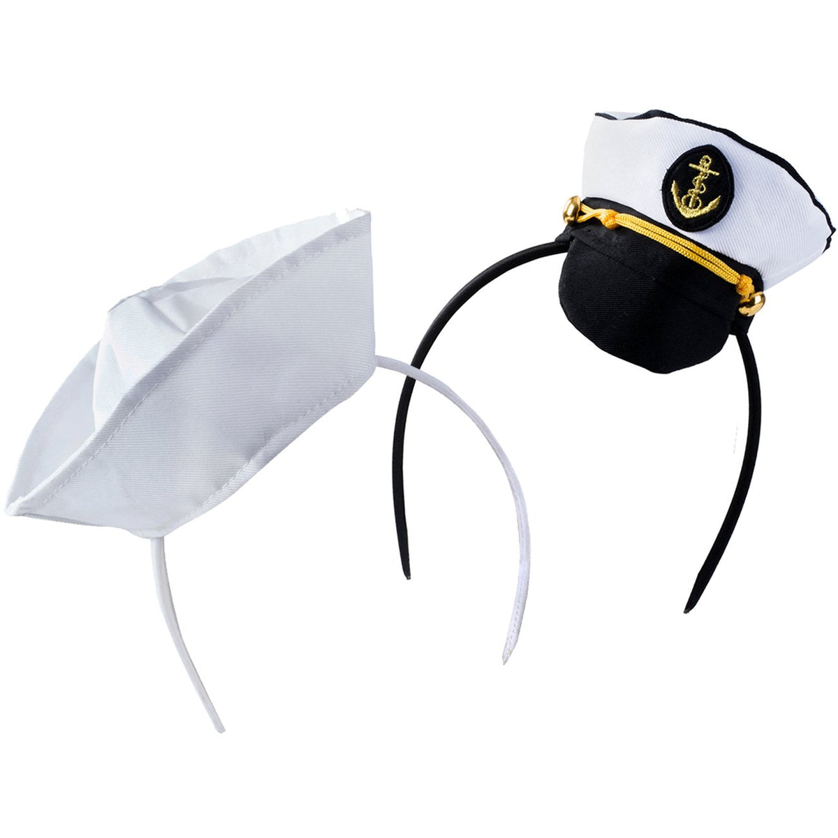 Tigerdoe Mini Sailor Hat Headbands two-pack, ideal for matching nautical costumes.