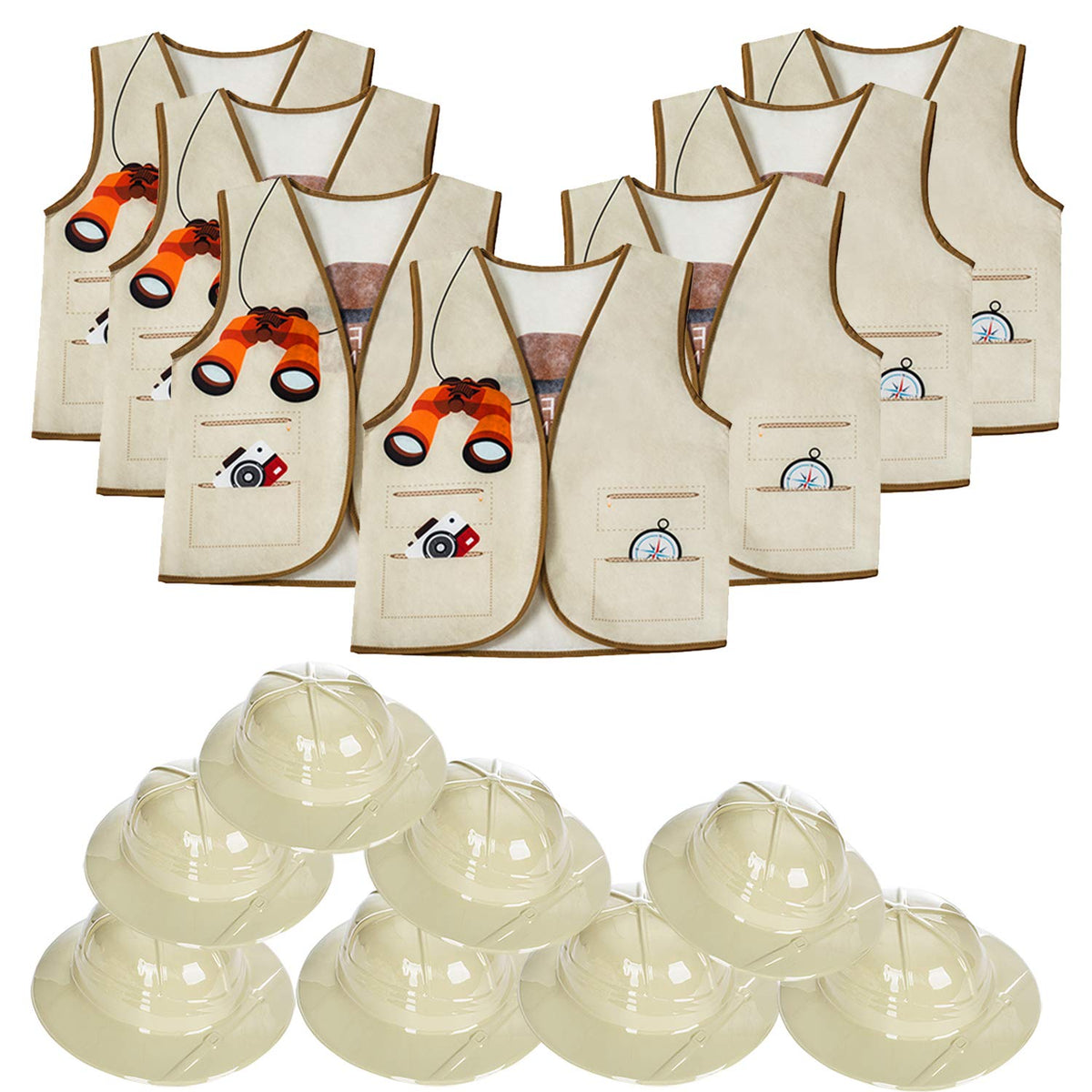 Tigerdoe pith helmet for kids, ideal for imaginative safari play and party favors.