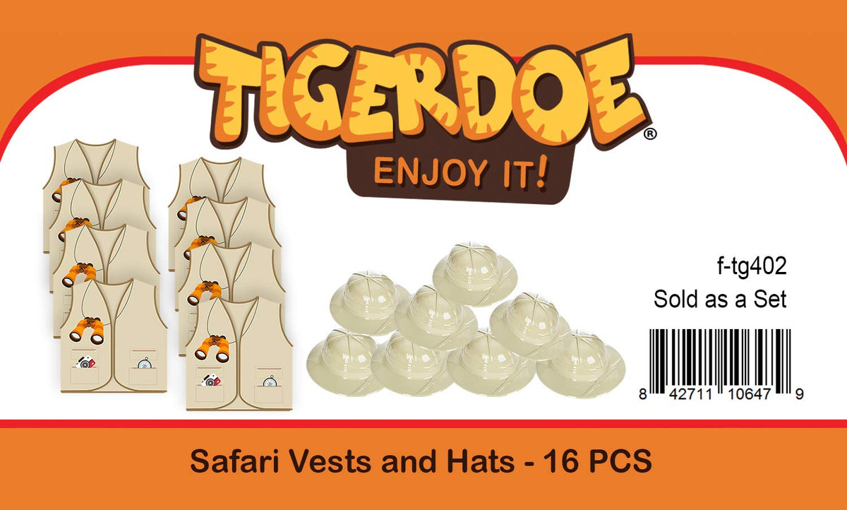 Tigerdoe safari vest for kids, durable piece for parties and classroom activities.