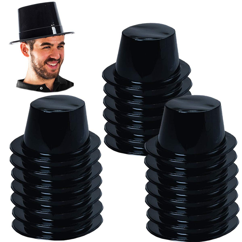 Tigerdoe top hats bulk 20 pack, ideal for magician costumes and party props.