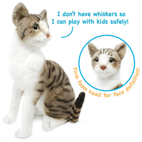 TigerHart Amy Cat plush fabric texture emphasizes soft, durable surface for daily cuddles