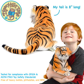 TigerHart Arrow 17-inch plush sized for hugs and travel.