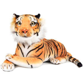 TigerHart Arrow tiger cub plush front view with soft fur for cuddling.