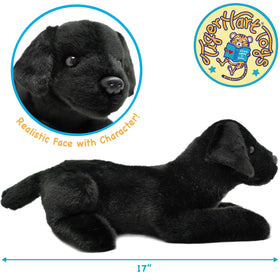 TigerHart Blythe Black Lab fabric detail, soft plush surface