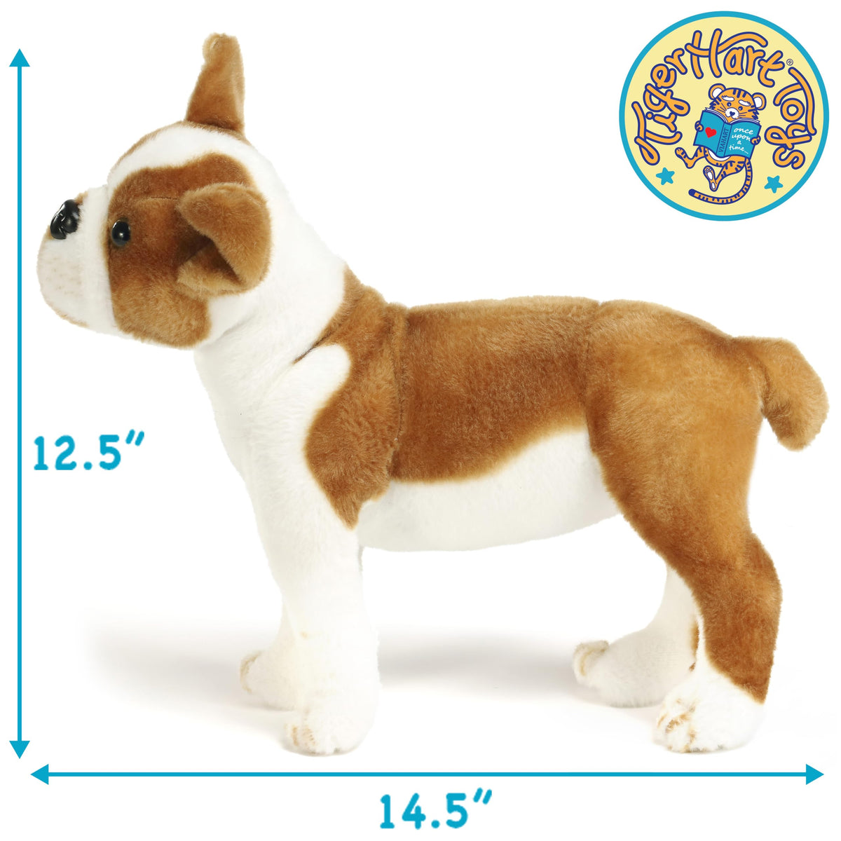 TigerHart Bobby the Boston Terrier plush stitched construction for durability