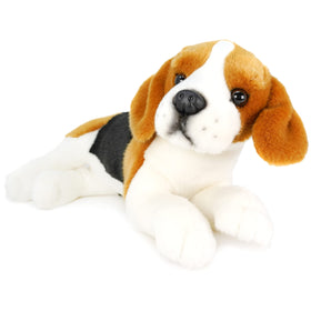 TigerHart Burkham Beagle plush, front view, soft fabric for cuddling