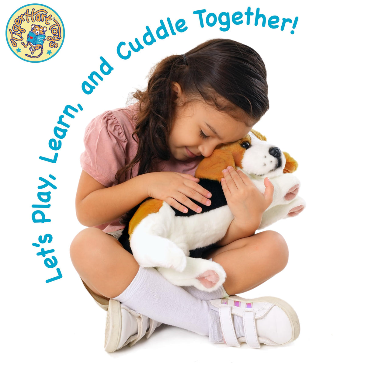 TigerHart Burkham Beagle plush, size reference with dimensions in mind