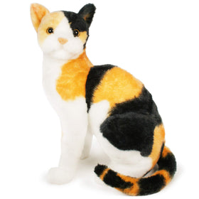 TigerHart Catalina calico cat plush, 13-inch, with included story for imaginative play.