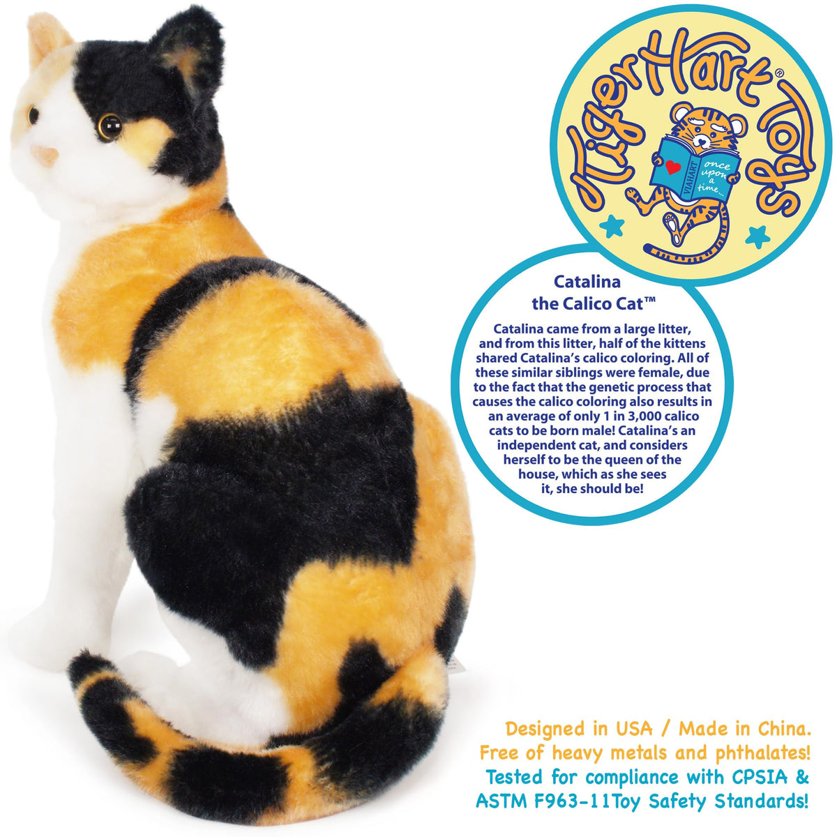 TigerHart Catalina huggable stuffed animal designed for durable daily use.