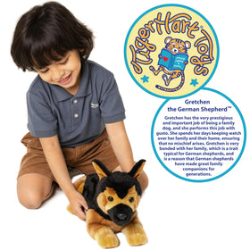 TigerHart Gretchen German Shepherd plush with secure stitching for lasting fun.