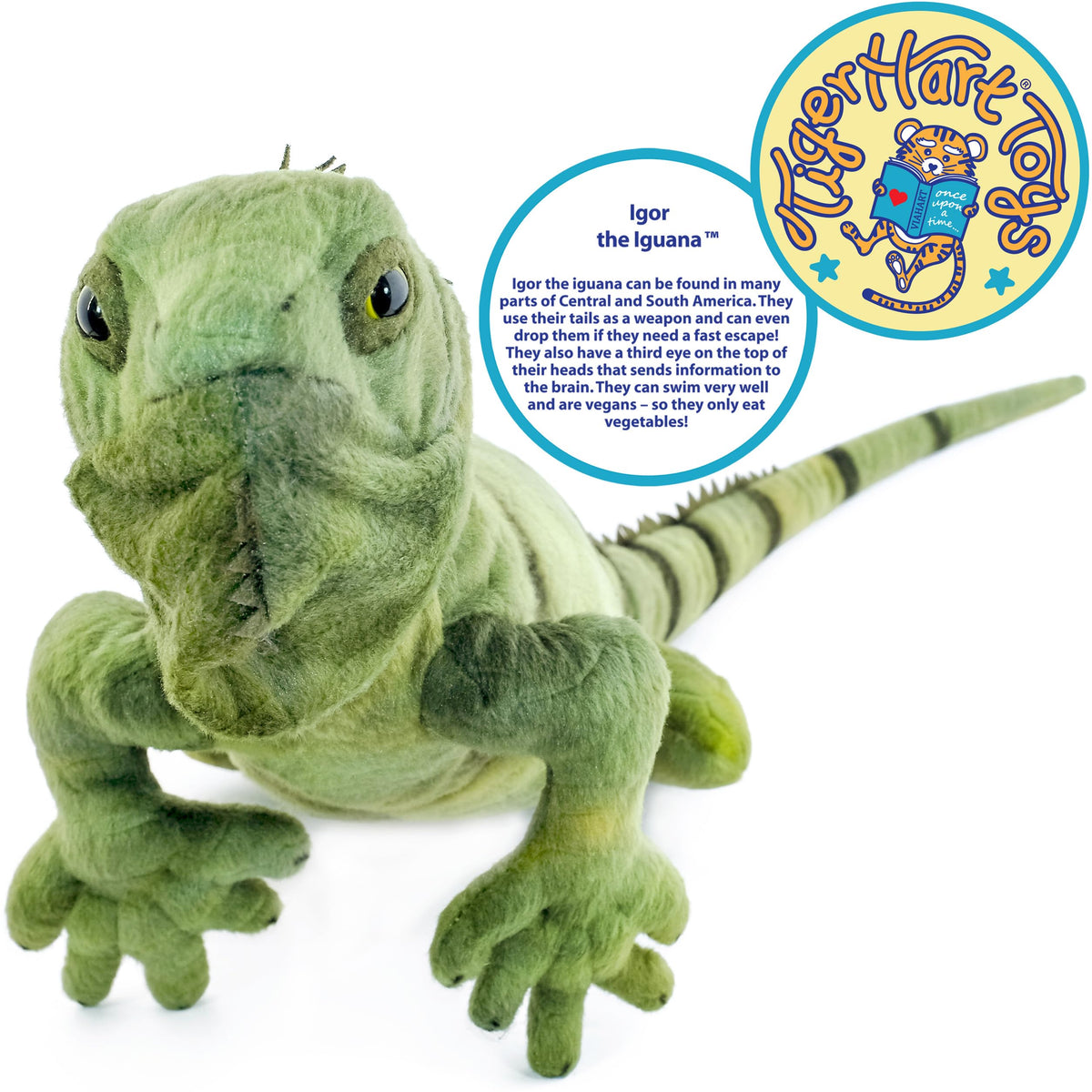 TigerHart Igor the Iguana plush with secure stitching for durability.