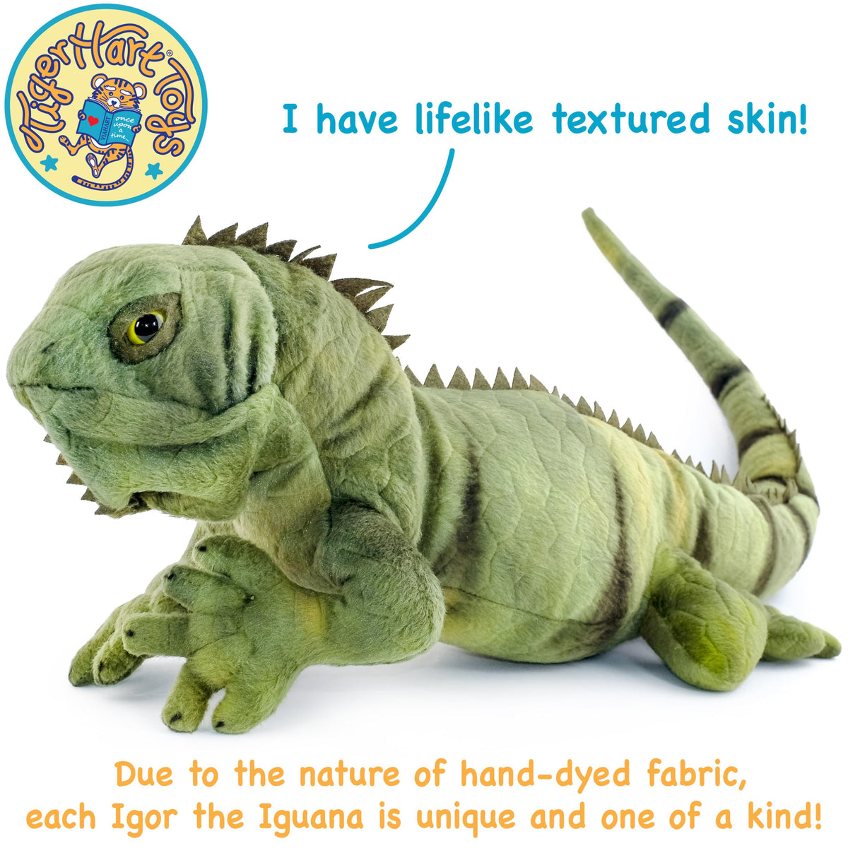 TigerHart Igor plush designed for cozy bedtime stories.