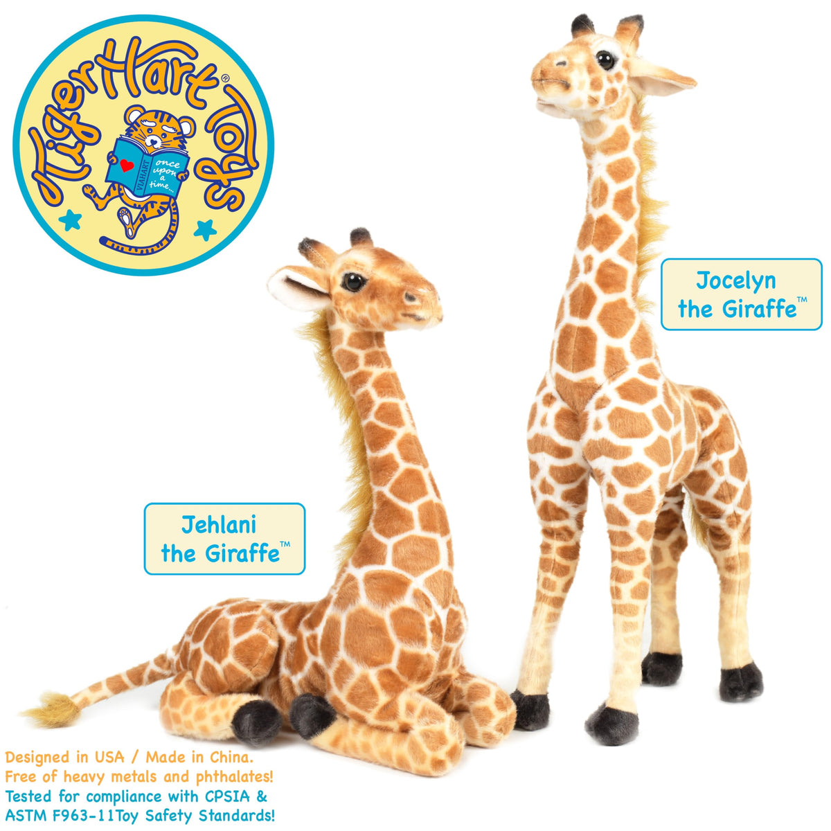 TigerHart Jocelyn care-wash guidance to keep plush soft and long-lasting.