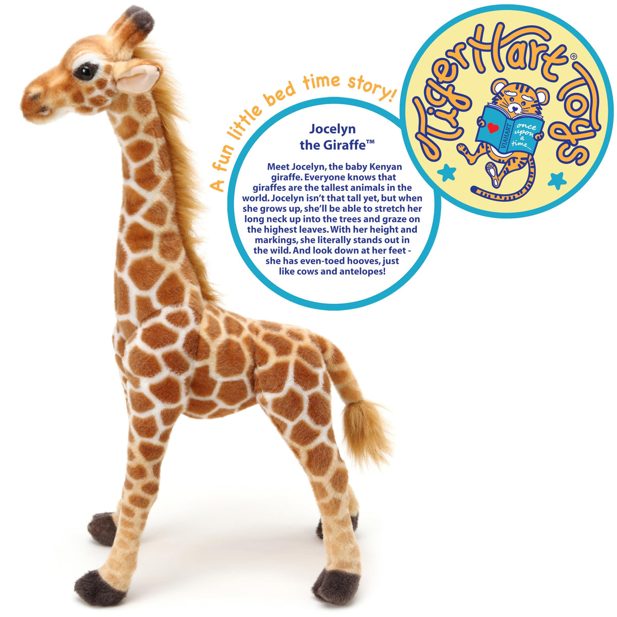 TigerHart Jocelyn giraffe close-up fabric texture highlighting softness.