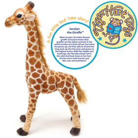 TigerHart Jocelyn giraffe close-up fabric texture highlighting softness.
