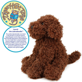 TigerHart Laurel Labradoodle 12in plush stitching detail for long lasting companionship.