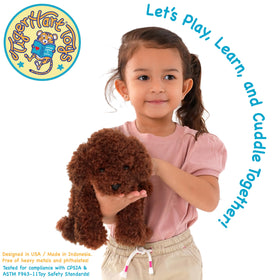 TigerHart Laurel Labradoodle 12in plush texture closeup highlighting soft, durable fabric.