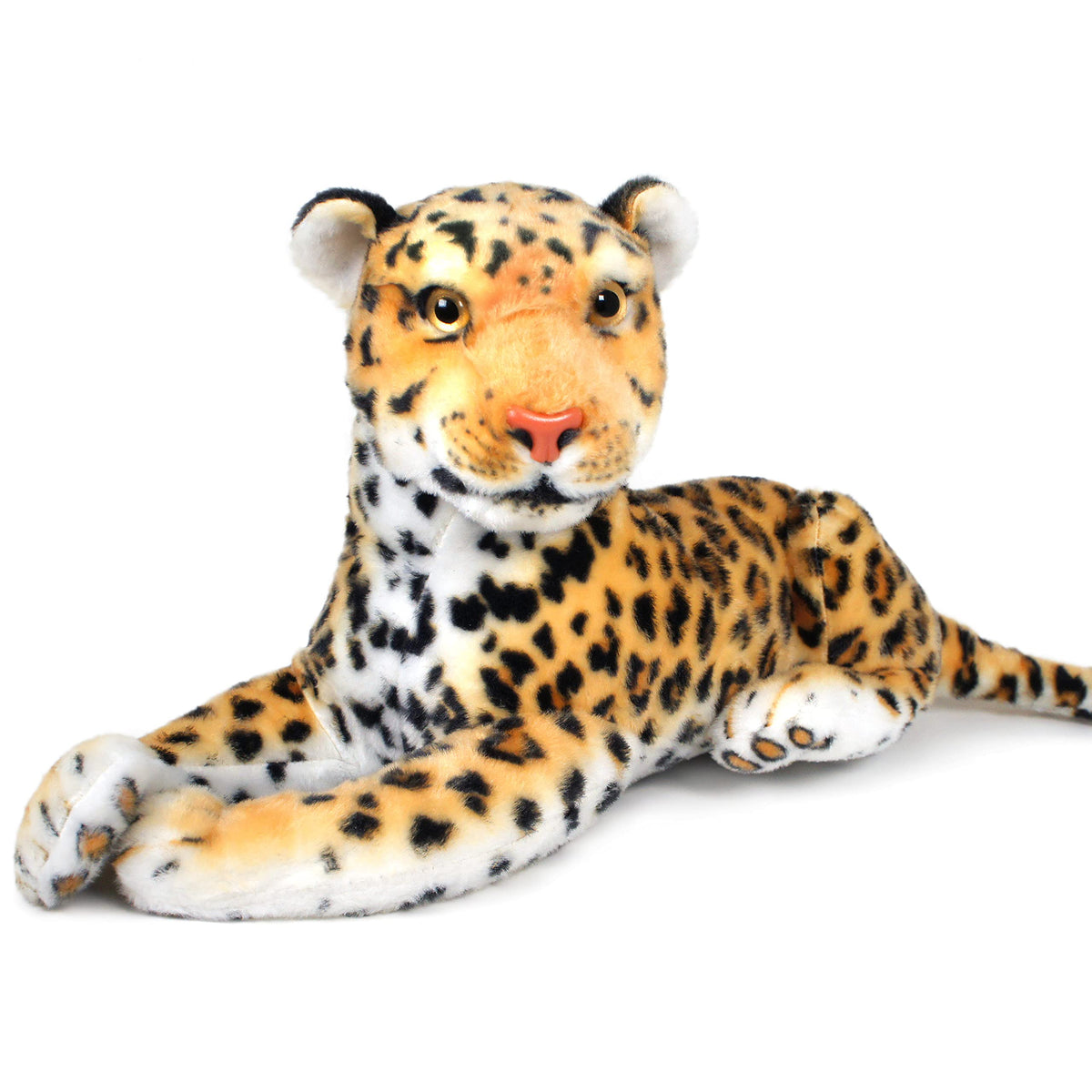 TigerHart Leah the Leopard 20-inch plush, front view, a cuddly imaginative playmate.