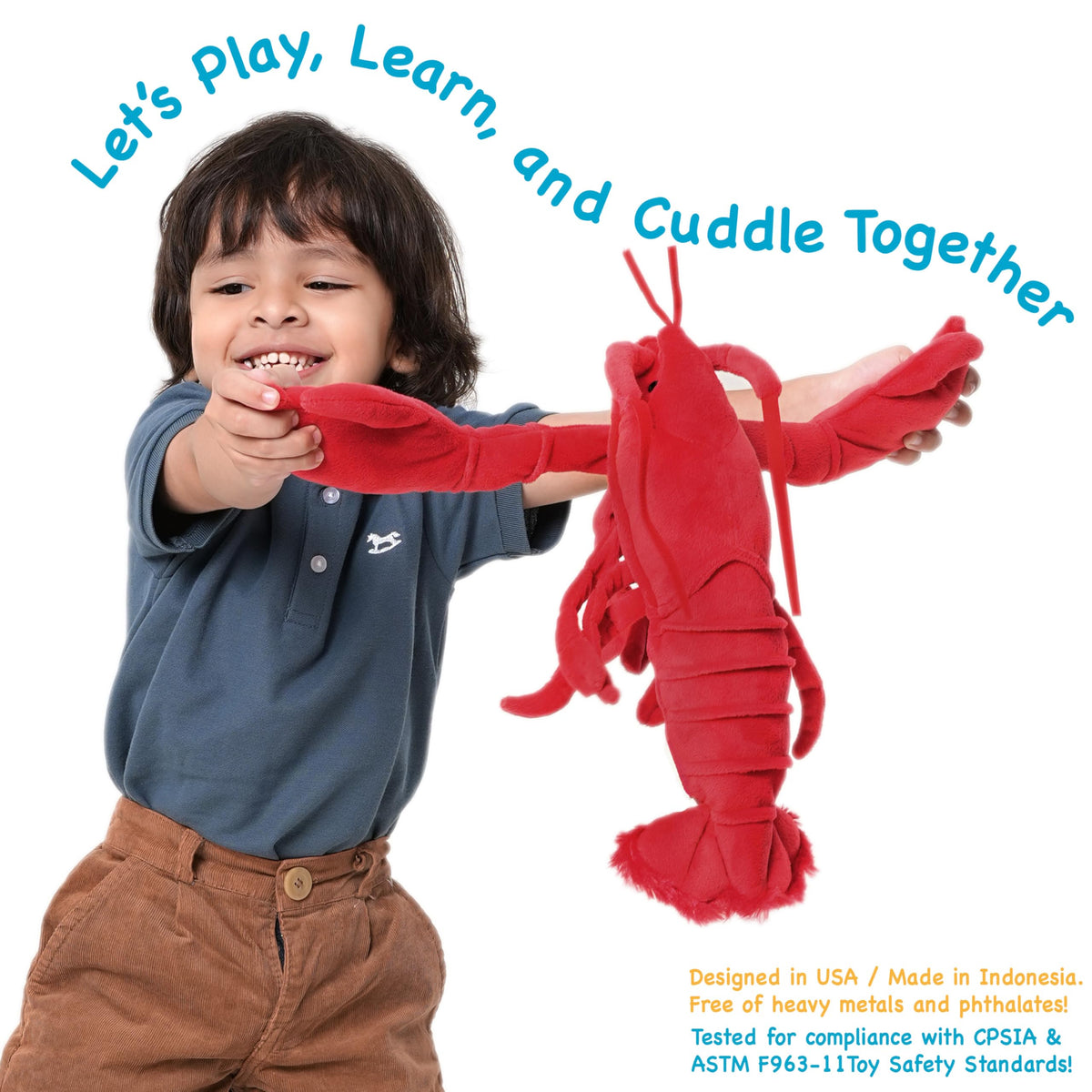 TigerHart Lenora Lobster plush fabric texture close-up, high-quality polyester finish
