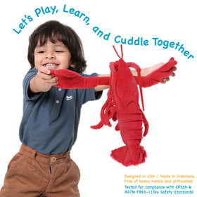TigerHart Lenora Lobster plush fabric texture close-up, high-quality polyester finish