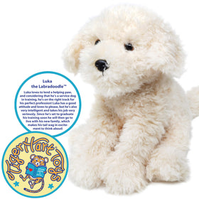 TigerHart Luka Labradoodle plush - story card included to spark imaginative play