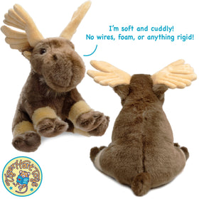 TigerHart Martin Moose plush as a cozy bedroom decor and bedtime companion.