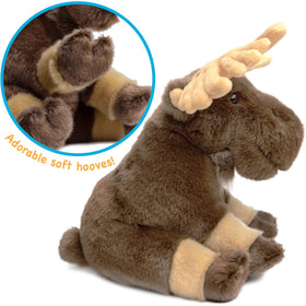 TigerHart Martin Moose plush care: hand wash and air dry instructions.