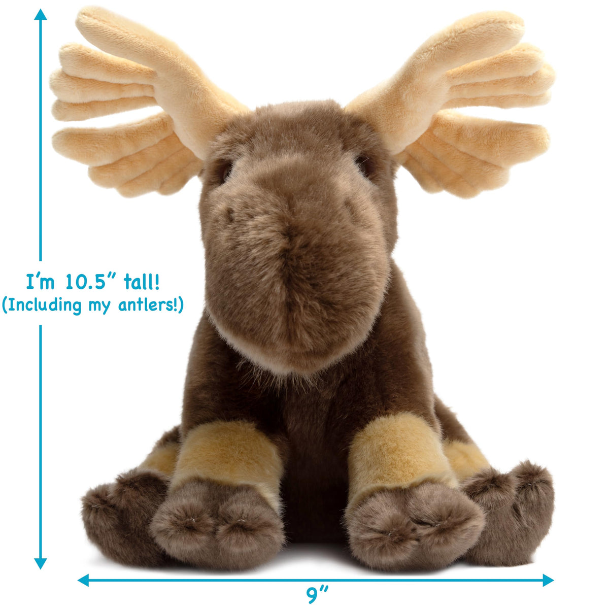 TigerHart Martin Moose plush showing secure stitching for durability.