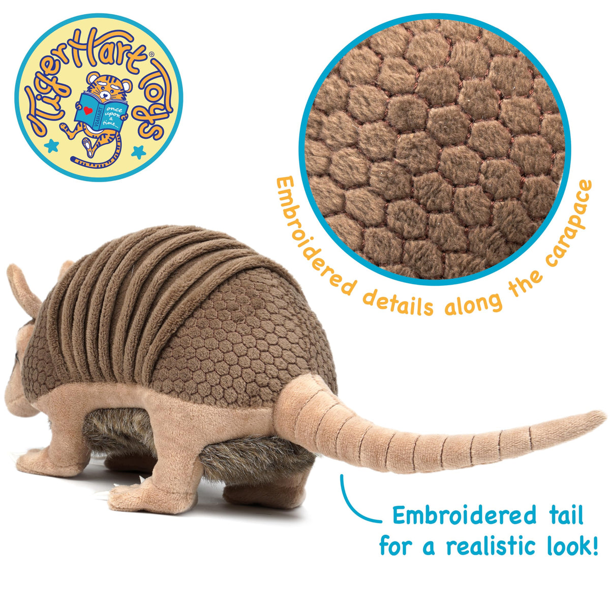 TigerHart Mike Armadillo quadruplet story feature sparks imaginative storytelling during play.