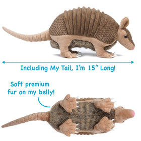 TigerHart Mike Armadillo securely sewn plush with durable stitching for lasting fun.