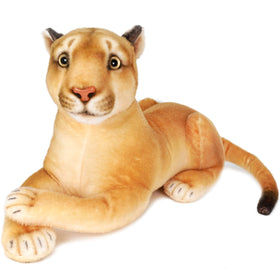 TigerHart Monique mountain lion plush front view for cozy hugs.