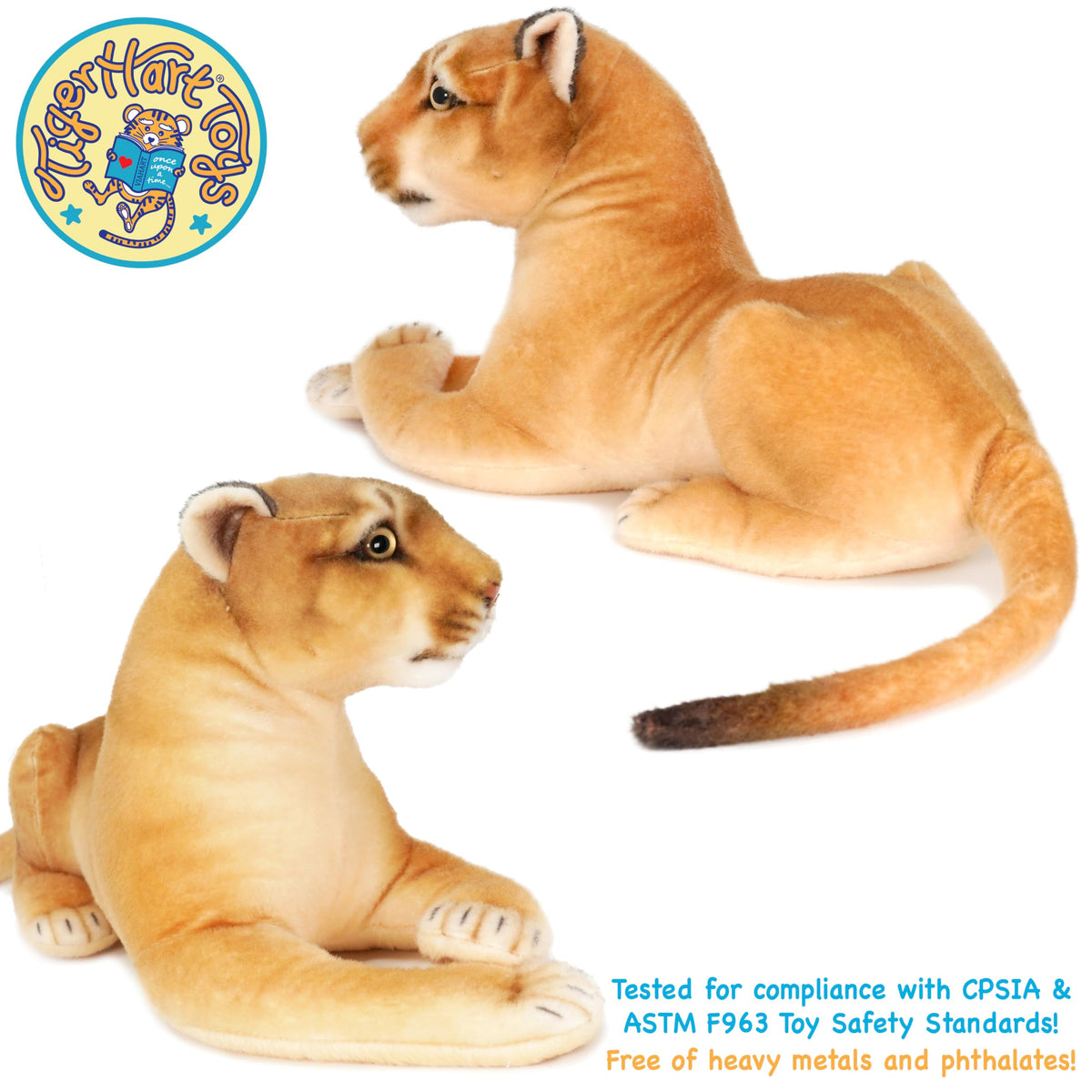 TigerHart Monique plush full-size display ideal for bedtime routines and play.