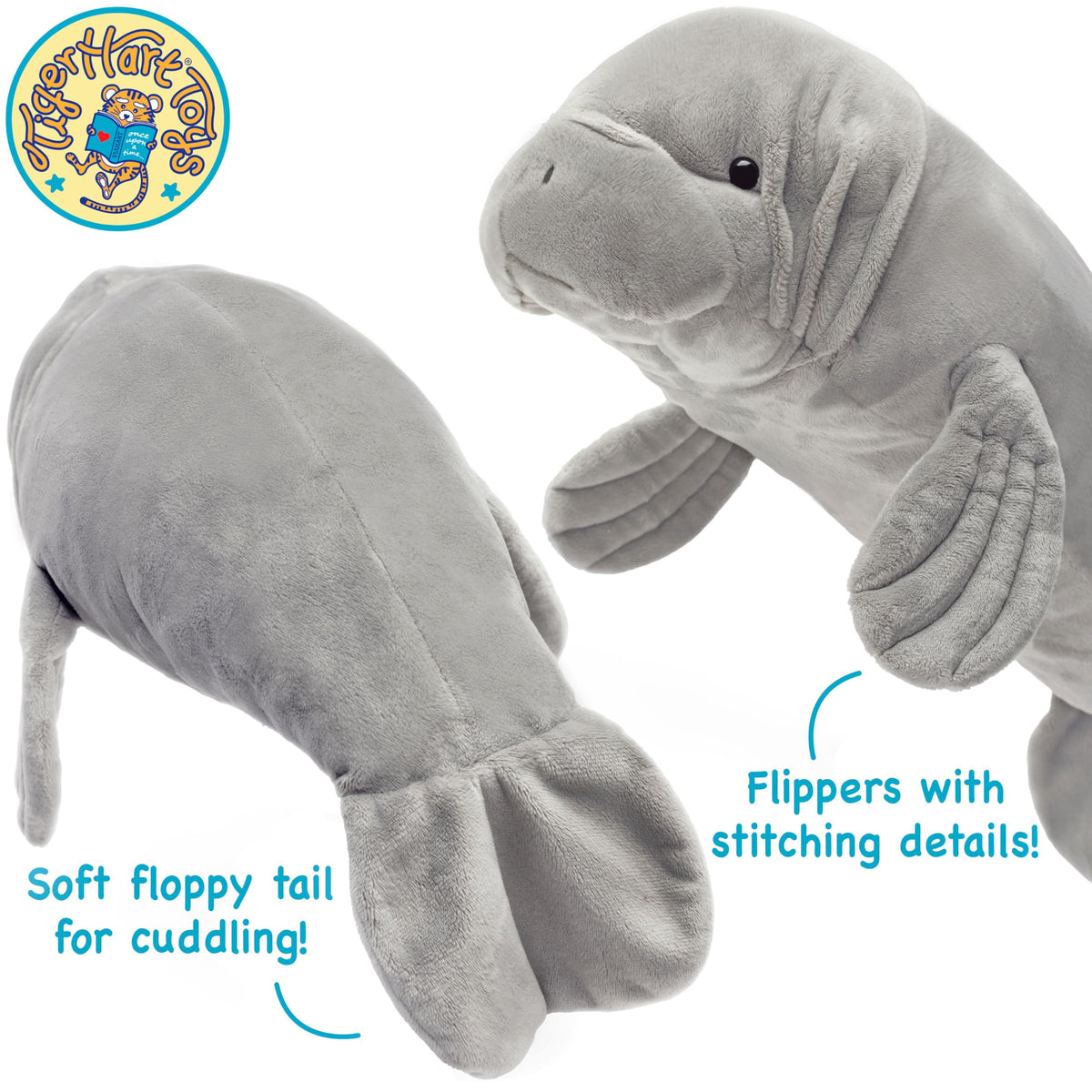 TigerHart Morgan Manatee plush packaging view ready for gifting
